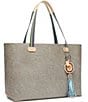 Consuela Juanis Big Breezy Metallic Textured Tote Bag, Color:Multi - Image 6