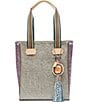 Color:Multi - Image 1 - Juanis Metallic Textured Chica Tote Bag