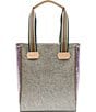 Color:Multi - Image 2 - Juanis Metallic Textured Chica Tote Bag