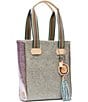 Color:Multi - Image 5 - Juanis Metallic Textured Chica Tote Bag