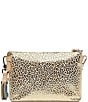 Consuela Kit Midtown Metallic Foiled Jag Print Crossbody Bag, Color:Gold - Image 2