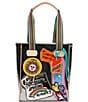 Consuela Kyle Chica Metallic Embroidered Patches Tote Bag, Color:Multi - Image 1