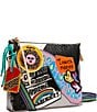 Color:Kyle - Image 5 - Kyle Downtown Embroidered Patches Crossbody Bag