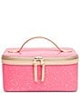Consuela Shine Neon Pink Patent Star Glitter Large Train Case - Image 1
