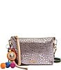 Consuela LuLu Lilac Metallic Pebbled Embossing Midtown Crossbody Bag, Color:Lilac - Image 1