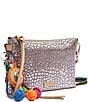 Consuela LuLu Lilac Metallic Pebbled Embossing Midtown Crossbody Bag, Color:Lilac - Image 5