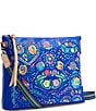 Consuela Mango Downtown Bright Blue Floral Detailed Crossbody Bag, Color:Multi - Image 5