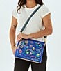 Consuela Mango Downtown Bright Blue Floral Detailed Crossbody Bag, Color:Multi - Image 6