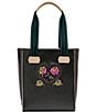 Color:Multi - Image 1 - Marta Chica Floral Heart Embroidered Tote Bag