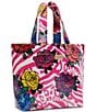 Consuela Pink Zebra and Floral Print Frutti Grab-n-Go Mini Tote Bag, Color:Frutti - Image 3