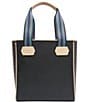 Consuela Rae Embroidered Diamond Pattern Classic Tote Bag, Color:Multi - Image 2