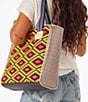 Consuela Rae Embroidered Diamond Pattern Classic Tote Bag, Color:Multi - Image 6