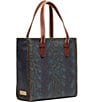 Consuela Rattler Embossed Snake Print Classic Tote Bag, Color:Multi - Image 5