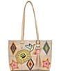 Consuela Sole Easy Embroidered Patches and Stitched Details Tote Bag, Color:Multi - Image 1