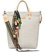 Consuela Thunderbird Embossed Snake Print Essential Tote Bag, Color:Beige - Image 1