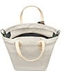 Consuela Thunderbird Embossed Snake Print Essential Tote Bag, Color:Beige - Image 4