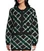 Copper Key Copper Key Argyle Coordinating Cardigan Sweater, Color:Black Multi - Image 1