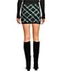 Copper Key Argyle Sweater Coordinating Mini Skirt, Color:Black Multi - Image 2
