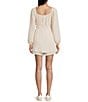 Copper Key Balloon Sleeve Crinkle Dress, Color:Ivory - Image 2