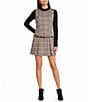 Copper Key Belted Plaid Drop Waist Mini Dress - Image 1