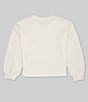 Color:Ivory - Image 2 - Big Girl 7-16 Cozy Crew Neck Long Sleeve Top