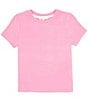 Color:Pink - Image 1 - Big Girl 7-16 Crew Neck Short Sleeve T-Shirt