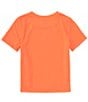 Color:Neon Orange - Image 2 - Big Girl 7-16 Crew Neck Short Sleeve Words Tee