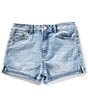 Copper Key Big Girls 7-16 Cuffed Shorts, Color:Light Wash - Image 1