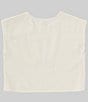 Color:White - Image 2 - Big Girl 7-16 Front Pocket Short Sleeve Tee