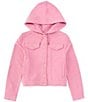 Color:Pink - Image 1 - Big Girl 7-16 Hooded Jacket