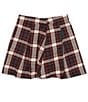 Color:Burgundy - Image 2 - Big Girls 7-16 Plaid Pleated Skirt
