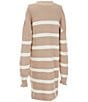 Color:Tan - Image 2 - Big Girls 7-16 Striped Sweater Dress