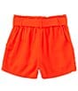 Color:Red - Image 2 - Big Girl 7-16 Tie Front Shorts