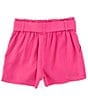 Color:Fuchsia - Image 2 - Big Girl 7-16 Tie Front Shorts