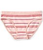 Color:Evening Sand Stripe - Image 1 - Big Girls 6-16 Seamfree Bikini Stripe Panties