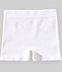 GB Girls Big Girls Ribbed Bike Shorts, Color:Bright White - Image 1