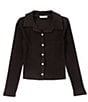 Color:Black - Image 1 - Big Girls 7-16 Button Front Sweater