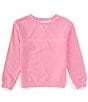 Color:Pink - Image 1 - Big Girls 7-16 Crew Sweatshirt