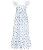 Copper Key Big Girls 7-16 Eyelet Floral Midi Dress, Color:White - Image 1
