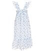 Copper Key Big Girls 7-16 Eyelet Floral Midi Dress, Color:White - Image 2