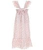 Copper Key Big Girls 7-16 Eyelet Floral Midi Dress, Color:Rose Multi - Image 2