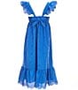 Copper Key Big Girls 7-16 Eyelet Midi Dress, Color:Royal Blue - Image 2