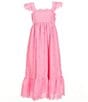 Copper Key Big Girls 7-16 Eyelet Midi Dress, Color:Pink - Image 1