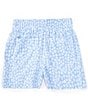 Color:Blue Multi - Image 2 - Big Girls 7-16 Floral Print Pull-On Tie Front Shorts