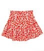 Color:Red - Image 2 - Big Girls 7-16 Floral Print Skirt