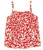 Color:Red - Image 1 - Big Girls 7-16 Floral Print Swing Top