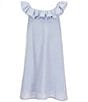 Copper Key Big Girls Flowy Easy Dress, Color:Light Blue - Image 1