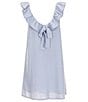 Copper Key Big Girls Flowy Easy Dress, Color:Light Blue - Image 2