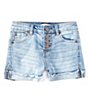 Color:Light Stone - Image 1 - Big Girls 7-16 High Waisted Button Front Shorts