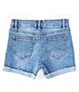 Color:Med Stone - Image 2 - Big Girls 7-16 High Waisted Button Front Shorts